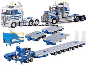 1/50 Kenworth T909, K200, 7x8 Low Loader, 5x8 Access & Ballast Box Combo "Hi-Haul"-trucks-and-trailers-Model Barn