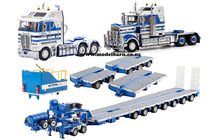 1/50 Kenworth T909, K200, 7x8 Low Loader, 5x8 Access & Ballast Box Combo "Hi-Haul"