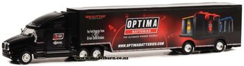 1/64 Kenworth T2000 & Semi Car Transporter Trailer "Optima Batteries"-trucks-and-trailers-Model Barn