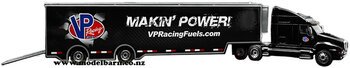 1/64 Kenworth T2000 & Semi Car Transporter Trailer "Makin' Power VP Racing Fuels"-trucks-and-trailers-Model Barn