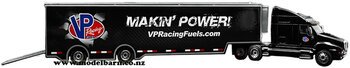 1/64 Kenworth T2000 & Semi Car Transporter Trailer "Makin' Power VP Racing Fuels"-kenworth-Model Barn