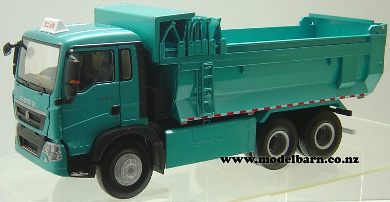 1/24 Sinotruk Howo T5G 31 Tip Truck (turquoise) - Trucks