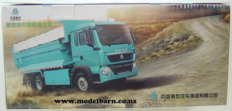1/24 Sinotruk Howo T5G 31 Tip Truck (turquoise) - Trucks
