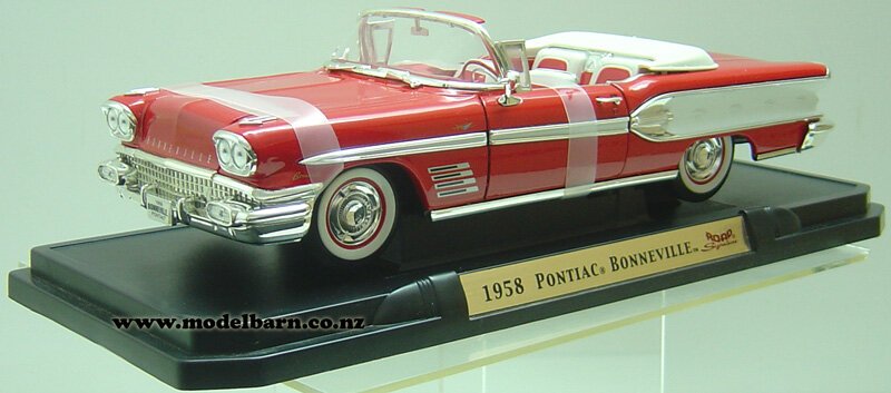 1/18 Pontiac Bonneville Convertible (1958, red & white) - Vehicles