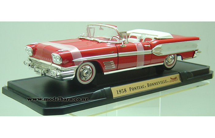 1/18 Pontiac Bonneville Convertible (1958, red & white) - Vehicles