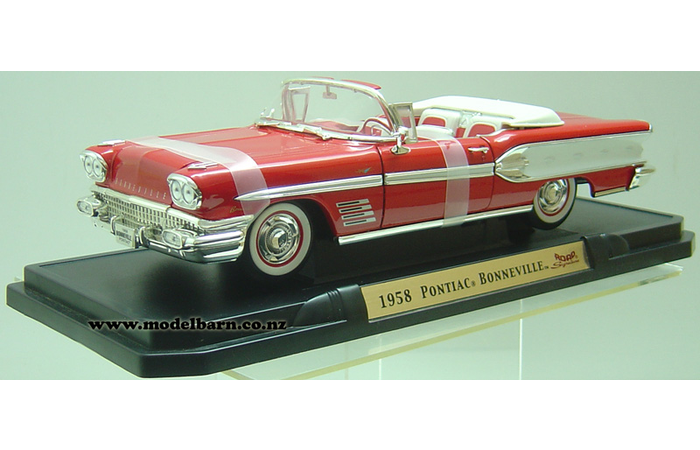 1/18 Pontiac Bonneville Convertible (1958, red & white)