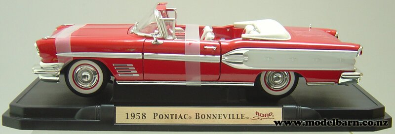 1/18 Pontiac Bonneville Convertible (1958, red & white) - Vehicles