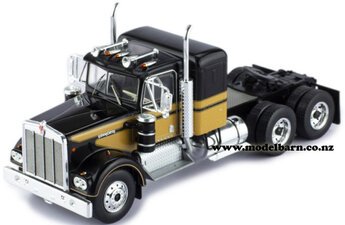 1/43 Kenworth W900 Prime Mover (1976, black & brown)-trucks-and-trailers-Model Barn