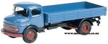 1/87 Mercedes L311 Flat Deck Truck (blue)-mercedes-Model Barn