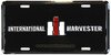 International Harvester Licence Plate Embossed Sign (black, 300mm x 150mm)
