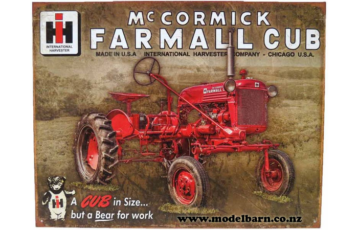 Farmall Cub Metal Sign (400mm x 320mm)