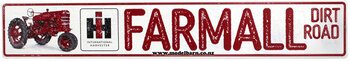 Farmall M Dirt Road Metal Sign (900mm x 150mm)-other-items-Model Barn