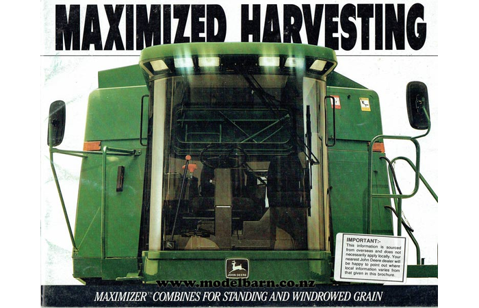 John Deere 9400, 9500, 9600 Combine Harvesters Sales Brochure