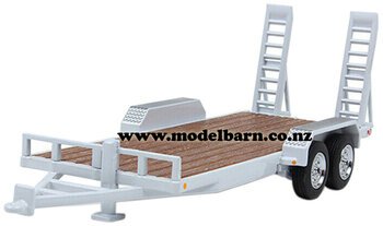 1/50 Oxford Tandem Axle Trailer (white)-engines,-trailers-and-vehicle-accessories-Model Barn