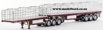 1/50 Freighter Flat Top B-Double Trailer Set "Muscat Haulage"-trailers-Model Barn