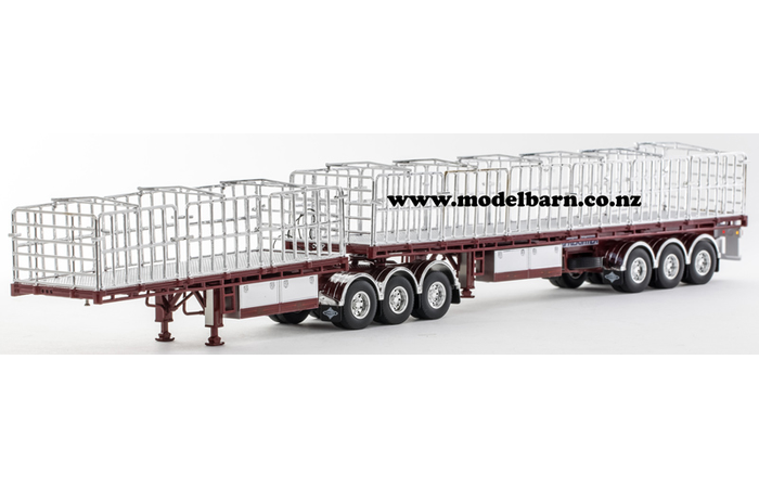 1/50 Freighter Flat Top B-Double Trailer Set "Muscat Haulage"