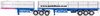 1/50 Freighter Flat Top B-Double Trailer Set "Ross Transport" (blue with pink fade)