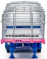 1/50 Freighter Flat Top B-Double Trailer Set "Ross Transport" (blue with pink fade)
