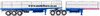 1/50 Freighter Flat Top B-Double Trailer Set "Ross Transport" (blue with pink fade)