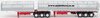 1/50 Freighter Flat Top B-Double Trailer Set (white & red)