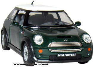 1/28 Mini Cooper S (green & white)-mini-Model Barn