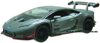 1/36 Lamborghini Huracan LP 620-2 Super Trofeo Race Car (grey)-lamborghini-Model Barn