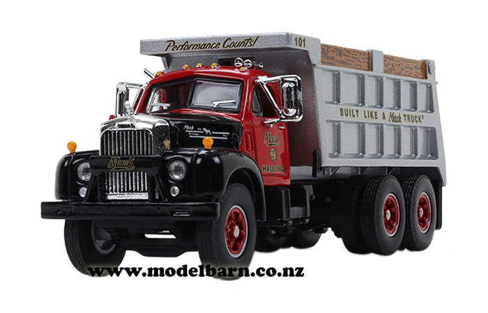 1/64 Mack B-61 Tip Truck (red & grey) "Mack Hauling"