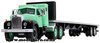 1/64 Mack B-61 & Flat Deck Semi-Trailer (turquoise & black)