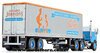 1/64 White Freightliner & Reefer Semi Trailer "Howard Johnson"