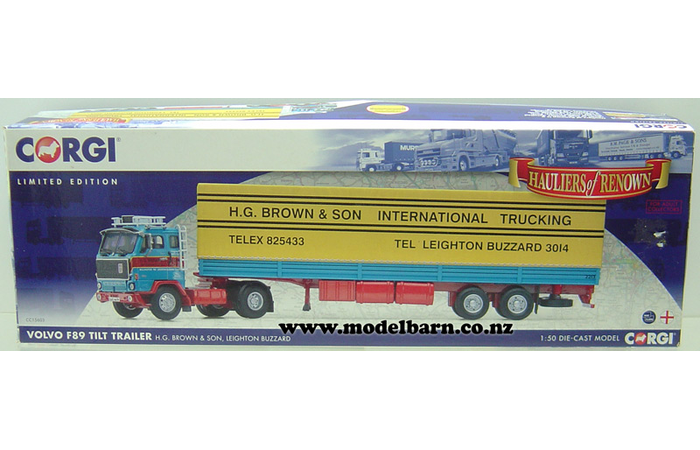 1/50 Volvo F89 Prime Mover & Semi Tilt Trailer "HG Brown & Son International Trucking"