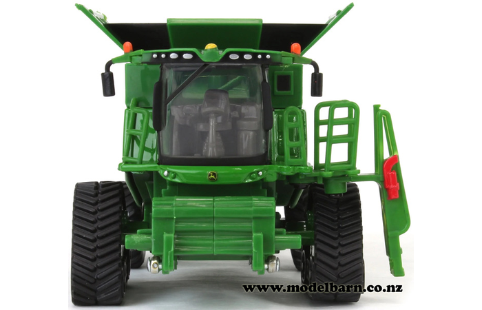 Miniature Camion blanc 6x4 avec porte engins et tracteur JOHN DEERE