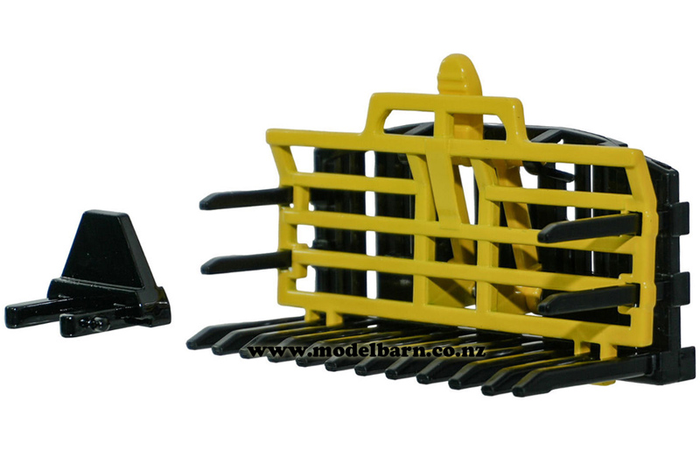 1/32 Push Off Buck Rake (yellow & black) with Hitch Adapter Set