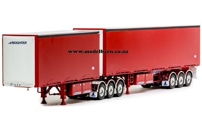 1/50 Freighter Eziliner B-Double Trailer Set (red)