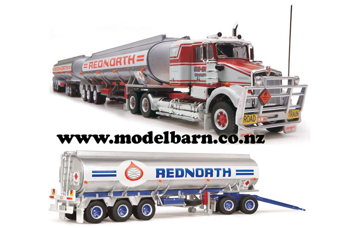 1/64 Kenworth SAR "Rednorth" Fuel Tanker Road Train with 3 Trailers