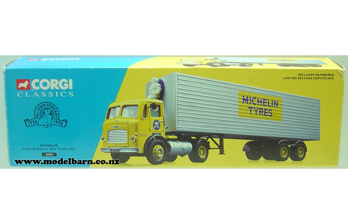 1/50 Leyland Beaver Prime Mover & Semi Box Trailer "Michelin Tyres"