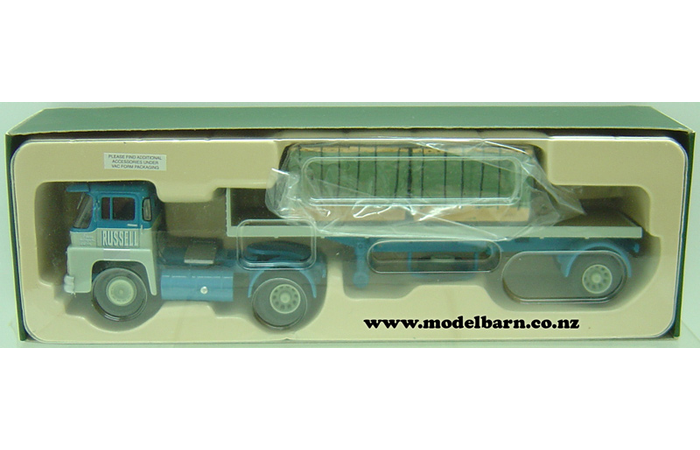 1/50 Guy Invincible Prime Mover & Semi Flatdeck Trailer & Load "Russell of Bathgate"