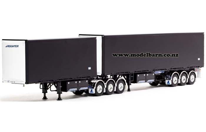 1/50 Freighter Eziliner B-Double Trailer Set (black)