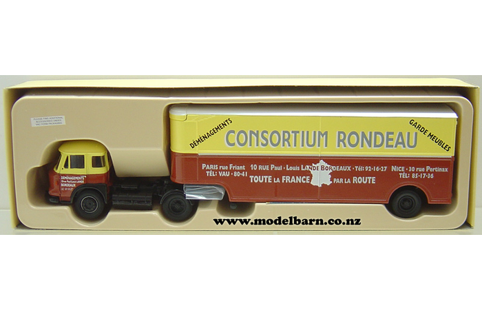 1/50 Saviem JL Prime Mover & Semi Fruehauf Box Trailer "Consortium Rondeau"