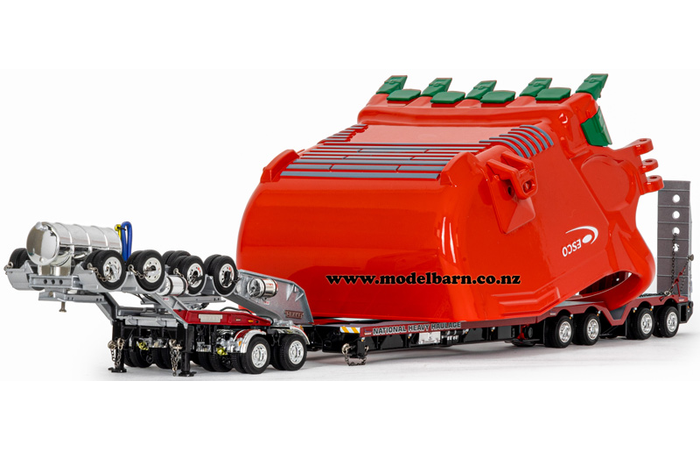 1/50 Drake 2x8 Dolly & 4x8 Low Loader Bucket Trailer with Bucket Combo "National Heavy Haulage"