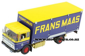 1/43 DAF 2600 Box Truck (1965, blue & yellow) "Frans Maas"-daf-Model Barn