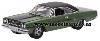 1/64 Plymouth GTX (1970, green & black)-plymouth-Model Barn