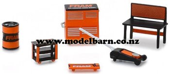 1/64 Workshop Garage Accessories Set (6) "Fram"-engines,-trailers-and-vehicle-accessories-Model Barn