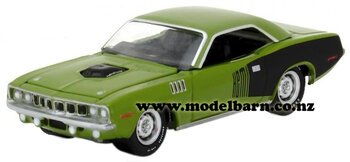 1/64 Plymouth Hemi Cuda (1971, green & black)-plymouth-Model Barn