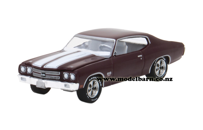 1/64 Chev Chevelle SS (1970, black cherry & white)