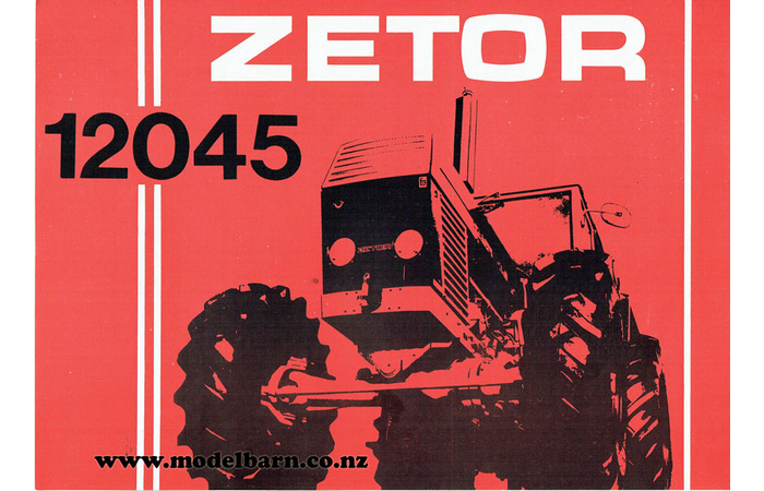 Zetor 12045 Tractor Sales Brochure