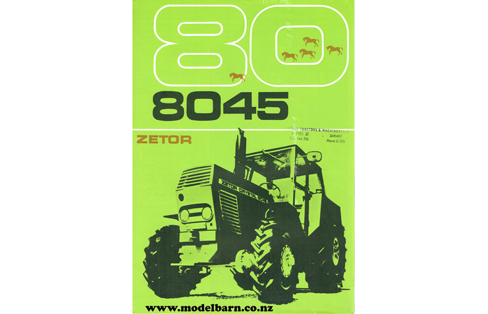 Zetor 8045 Tractor Sales Brochure