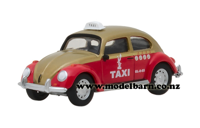 1/64 VW Beetle Taxi (red & gold)