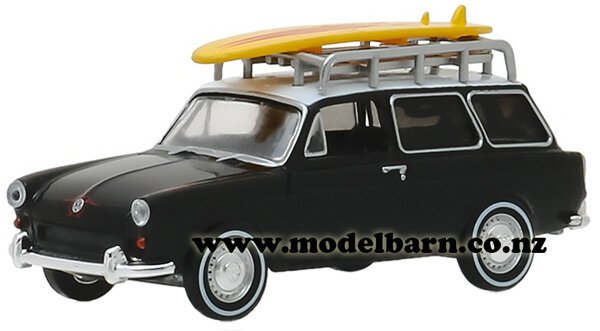 1/64 ’65 VOLKSWAGEN VARIANT SQUAREBACK 1/64 VW Squareback Surf Station Wagon (1965, black) - Vehicles