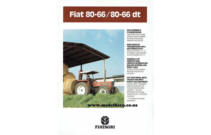Fiat 80-66 & 80-66 DT Tractors Sales Brochure