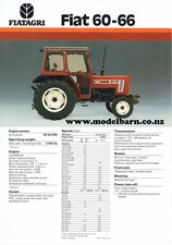 Fiat 60-66 Tractor Sales Brochure-fiat,-fiatagri.-laverda-Model Barn